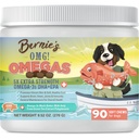 Bernies OMG! Omegas Chews for Dogs - 5X Extra Strength DHA+EPA, Fish Oil, Healthy Skin & Coat, Allergy Relief, Joint Supplement (Pork Flavor)