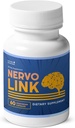 Nervolink - 100% naturligt tillskott för Nerve-Support & Energy Boost, med Reishi, Shiitake och Lion's Mane Mushrooms, Made in USA, Non - GMO - 60 kapslar, 1 månads leverans
