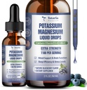 (2 Pack) Kalium Magnesium Supplement Liquid Drops - 200mg Kalium & 600mg Triple Komplex Magnesium Glycinate Liquid Citrate Oil High Absorption Potasio Support Bone, Muscle, Leg Cramps