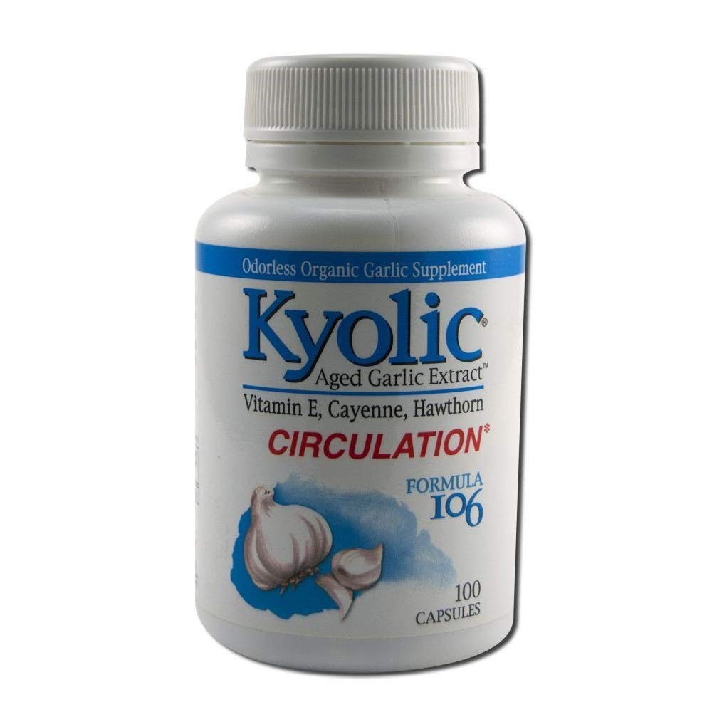 Kyolic - Formel 106 Ålders vitlök extrakt för cirkulation - 3 Pack av 100 kapslar (300 kapslar totalt)