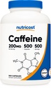 Nutricost koffeinpiller, 200 mg per portion (500 caps)
