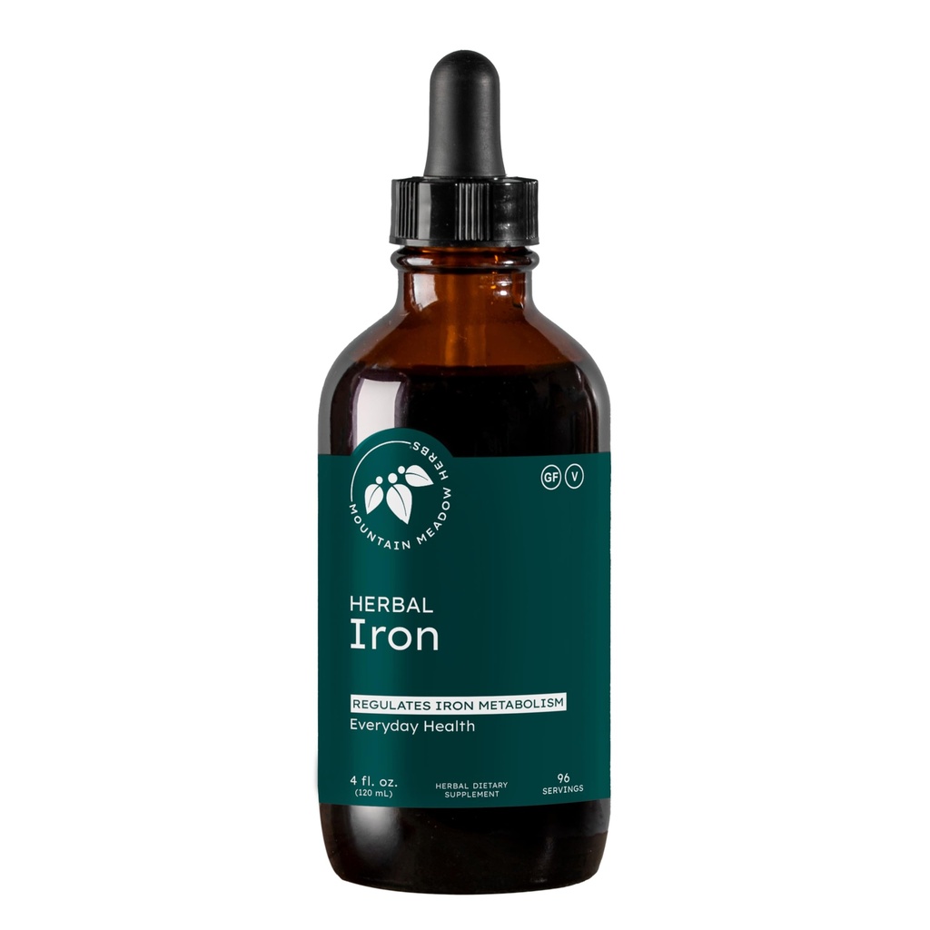 Mountain Meadow Herbs - Herbal Iron - 4 oz - Gentle Herbs för att stödja och reglera järnmetabolism och Absorption