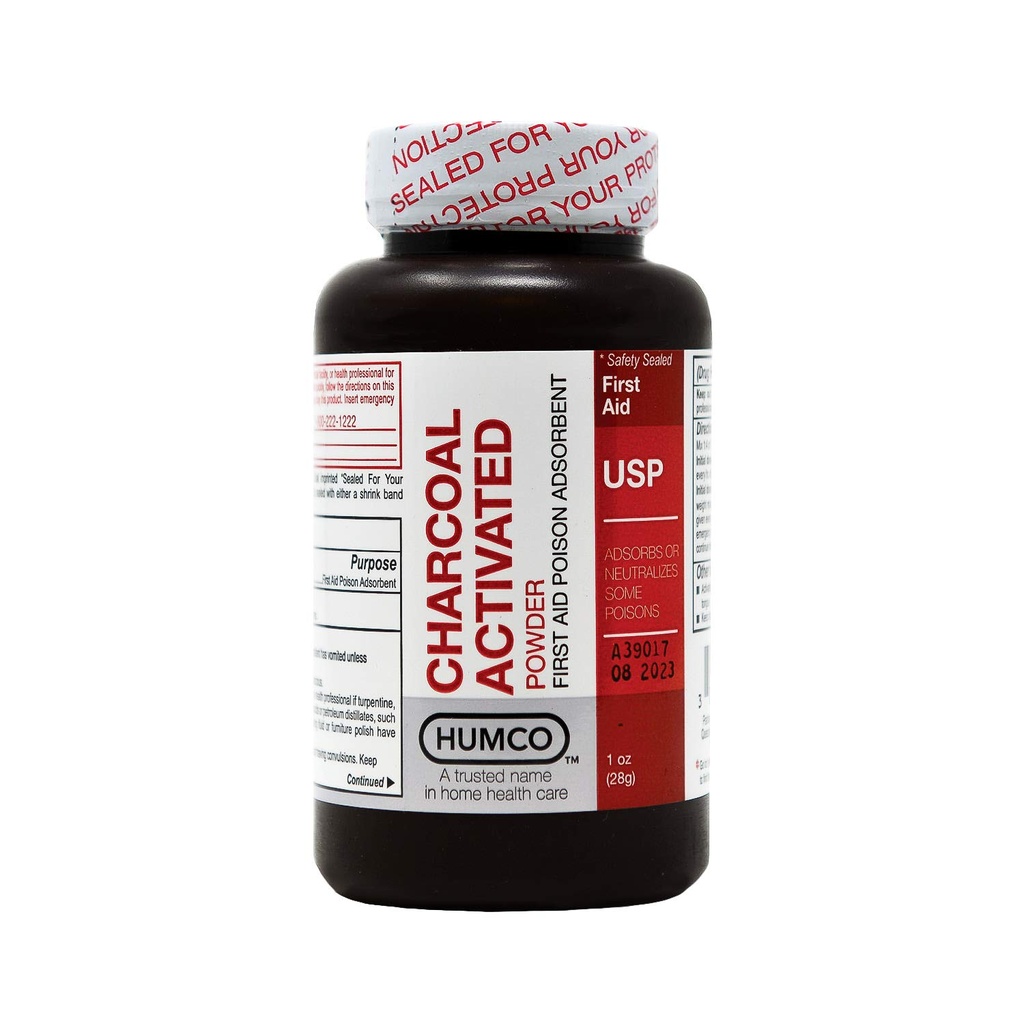 HUMCO aktiverat kolpulver, USP, 1oz