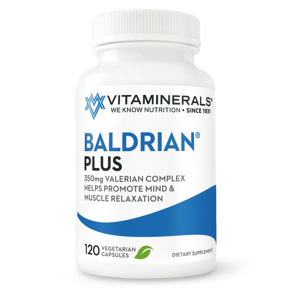 Vitamineraler 33+ Baldrian® Plus Natural Relaxing Support Standardized Valerian Extract (120)