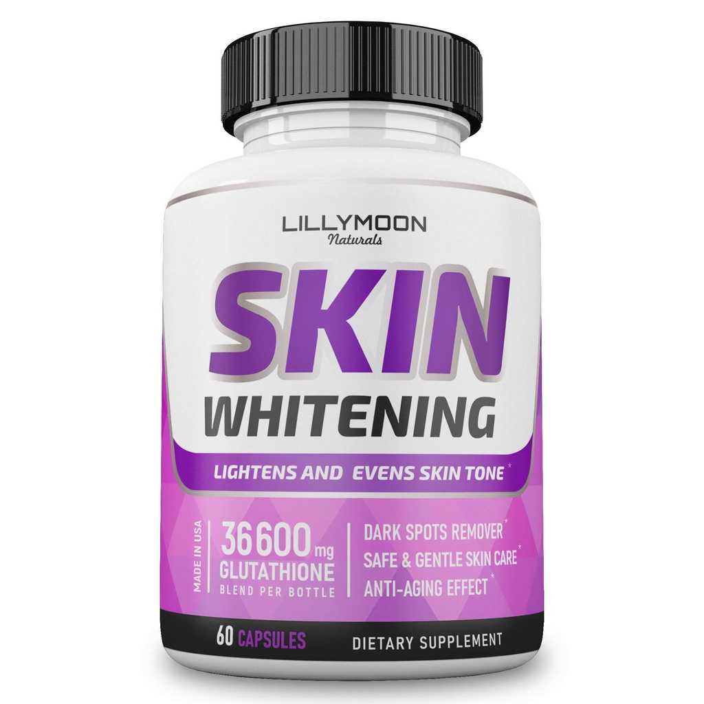 LILYMOON Glutathione Whitening Pills Skin Lightening Pills - Skin Whitening Formel - Glutathione Whitening Skin Pills med vitamin C - Skin Lightener - Dark Spot Remover - Made in USA