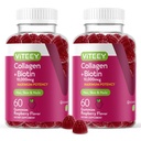 Viteey Collagen Gummies with Biotin Gummies for Hair Skin and Nails Vitamins - Biotin and Collagen Supplements for Women & Men - Vegan, Gluten-Free - 120 Count