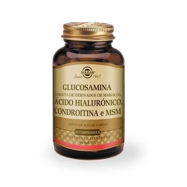 Solgar Triple Strength Glucosamine Chondroitin MSM, 60 tabletter - Främjar hälsosamma gemensamma, stöder bekväm rörelse - Shellfish Free - Gluten Free, Dairy Free - 30 portioner