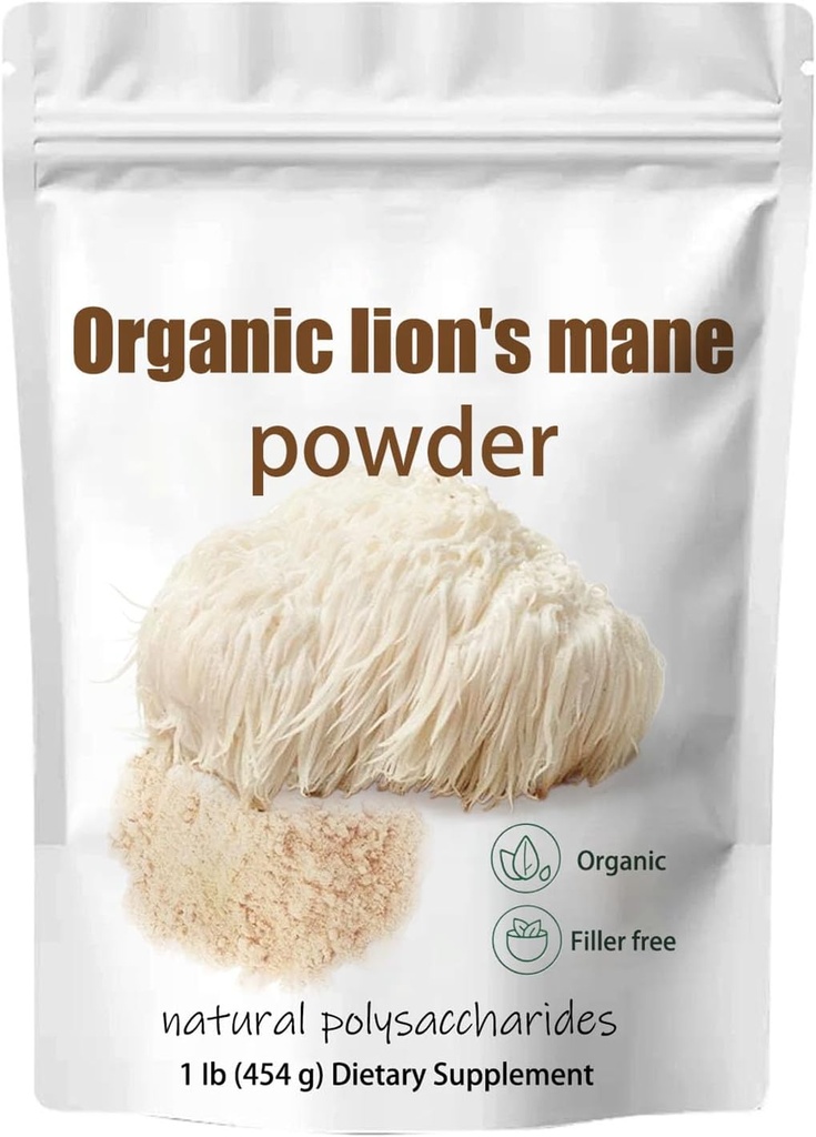 Organic Lion's Mane Mushroom Powder-Lions Mane Mushroom Supplement Extract Powder