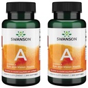 Swanson Vitamin A 10.000 IE (3.000 mcg RAE) Naturlig näring för ben, hudhälsa, Vision Support & immunsystemfunktion - Hög Absorption Vitamin A 250 Softgels (2 Pack)