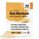 Komplettera Gut Nurture Prebiotic + Postbiotic Superfood Powder för Leaky Gut Repair, Probiotika för Digestive Health - Ginger Root - 30 portioner