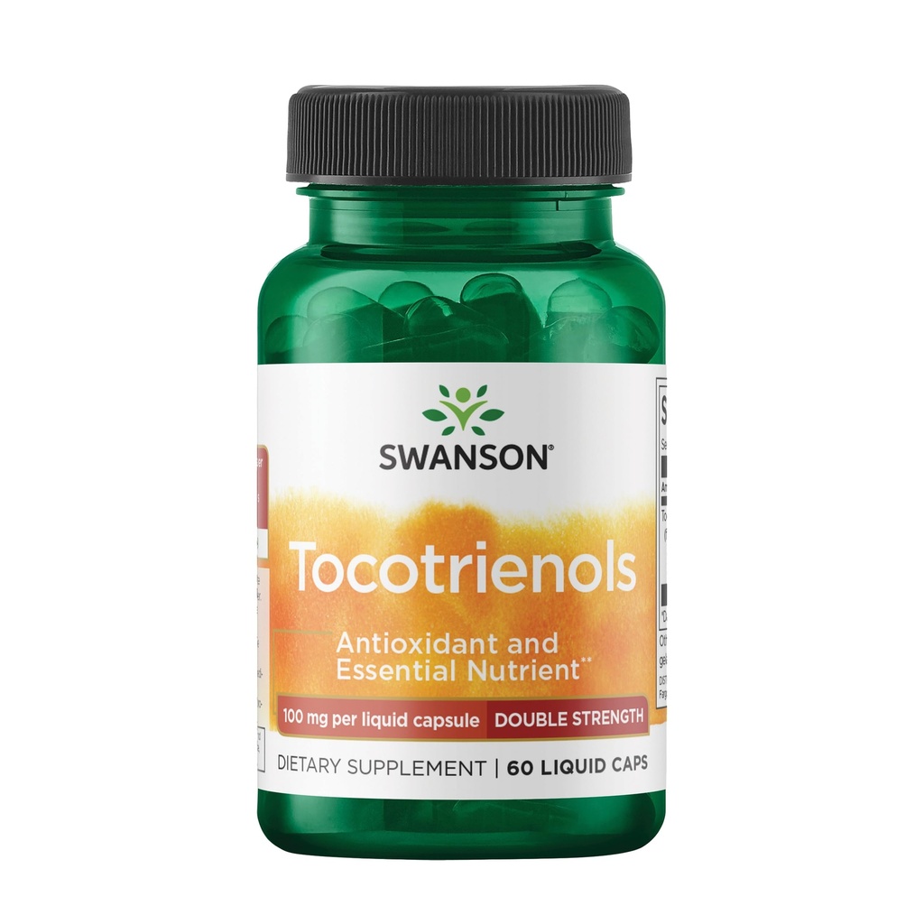 Swanson Double Strength Tocotrienols - Antioxidant - (60 flytande kapslar, 100 mg vardera)