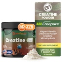 EarthNutri Creatine Monohydratpulver - Rent kreatintillskott för muskelstyrka, styrka och prestanda - Icke-GMO, sockerfri, additivfri - för män och kvinnor, smaksatt 250 g