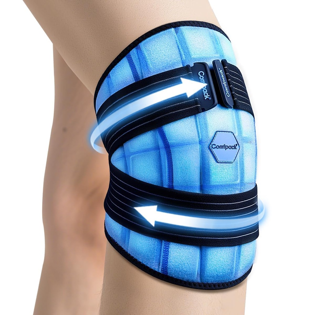 Comfpack Knee Ice Pack Wrap, 2 Hours Ice Pack for Knee Replacement Surgery