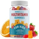 Barn Multivitamin Gummies | Vitaminer A, B, C, D & Zink för immunitet, tillväxt och utveckling | Dagliga multivitaminer för barn Ålder 2 + | Icke-GMO, Tredjepartstestade blandade frukttillskott | 60 Gummies