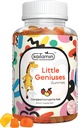 Barn Multivitamin Gummies Little Geniuses: Vitaminer C, D3, Zink, Folate, för immunitet, intelligens, fokus och tillväxt. Vegan, icke-GMO, organisk, glutenfri | 90 Gummies 3 månaders leverans