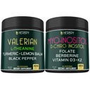Herbpy Bundle 5in1 Valerian Root Capsules & 6in1 Myo-inositol Supplement
