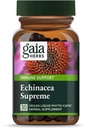 Gaia Herbs Echinacea Supreme - Immune Support Supplement - Echinacea Purpurea & Angustifolia Blend för att stödja immunsystem - 30 Vegan Liquid Phyto-Capsules (15-dagars leverans)