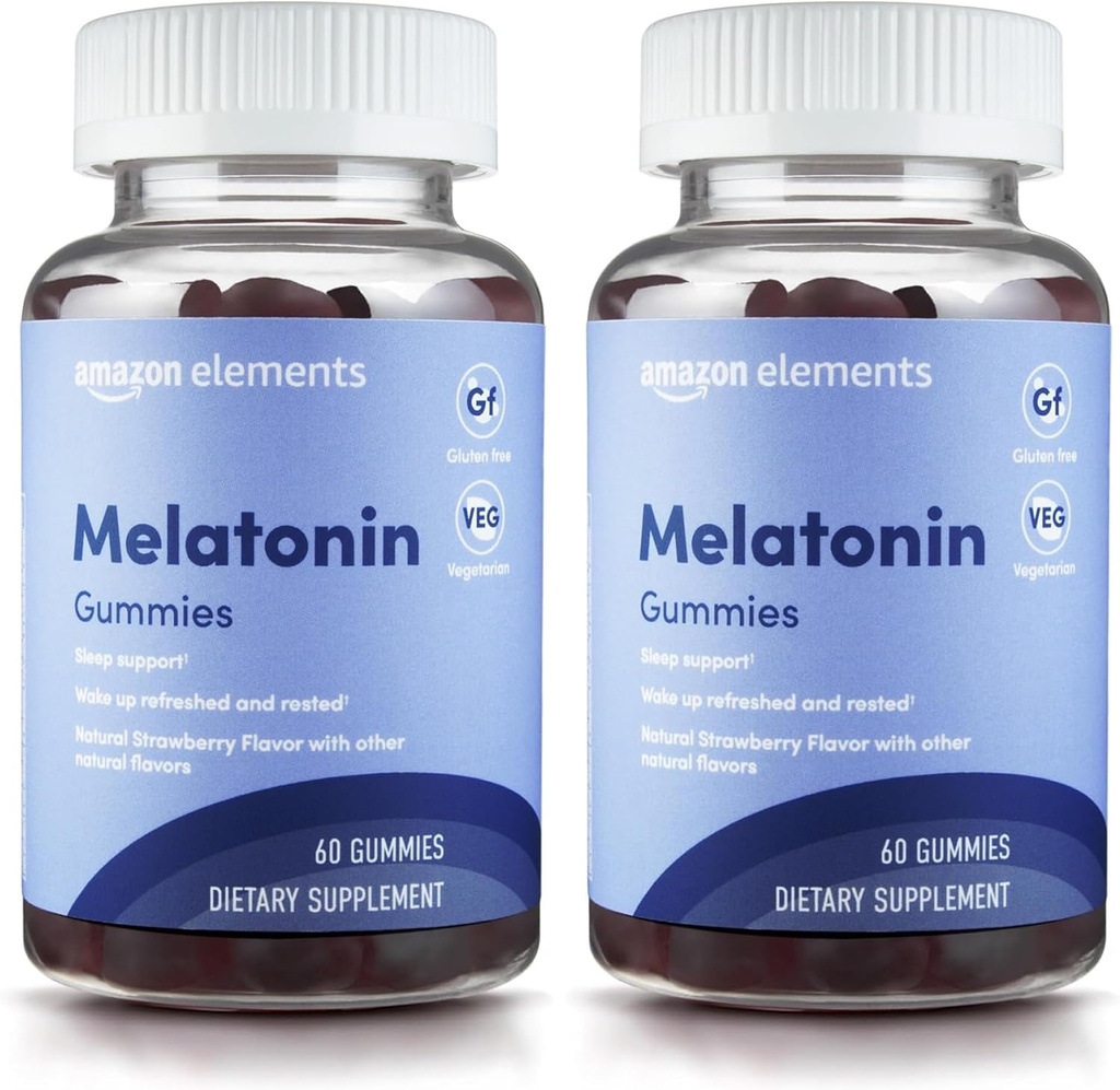 Element - Melatonin 10mg Gummies, Stöder Restful Sleep, Strawberry, 60 greve (tidigare återuppliva) (Pack of 2)