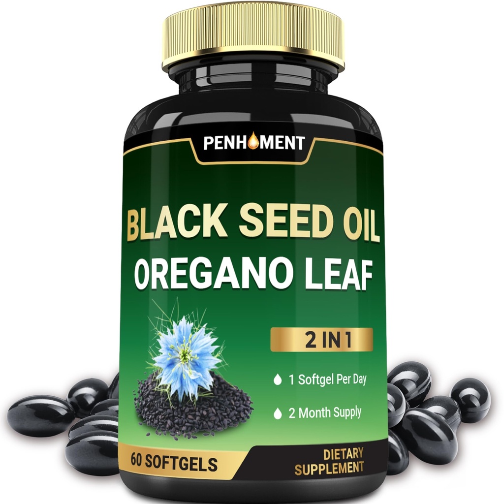 550 mg Black Seed Oil with Oil of Oregano - 60 Softgels