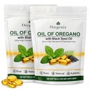 Oil of Oregano with Black Seed Oil Softgels, Oregano Oil Supplement 2 in 1 Softgels, 4X Strength Carvacrol & Thymoquinone Non-GMO Supplement, Easy to Swallow - 2 Pack