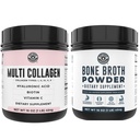 Vänsterkustprestanda Pure Bone Broth och Multi Collagen pulver för gemensamt, hår, hud och naglar stöd