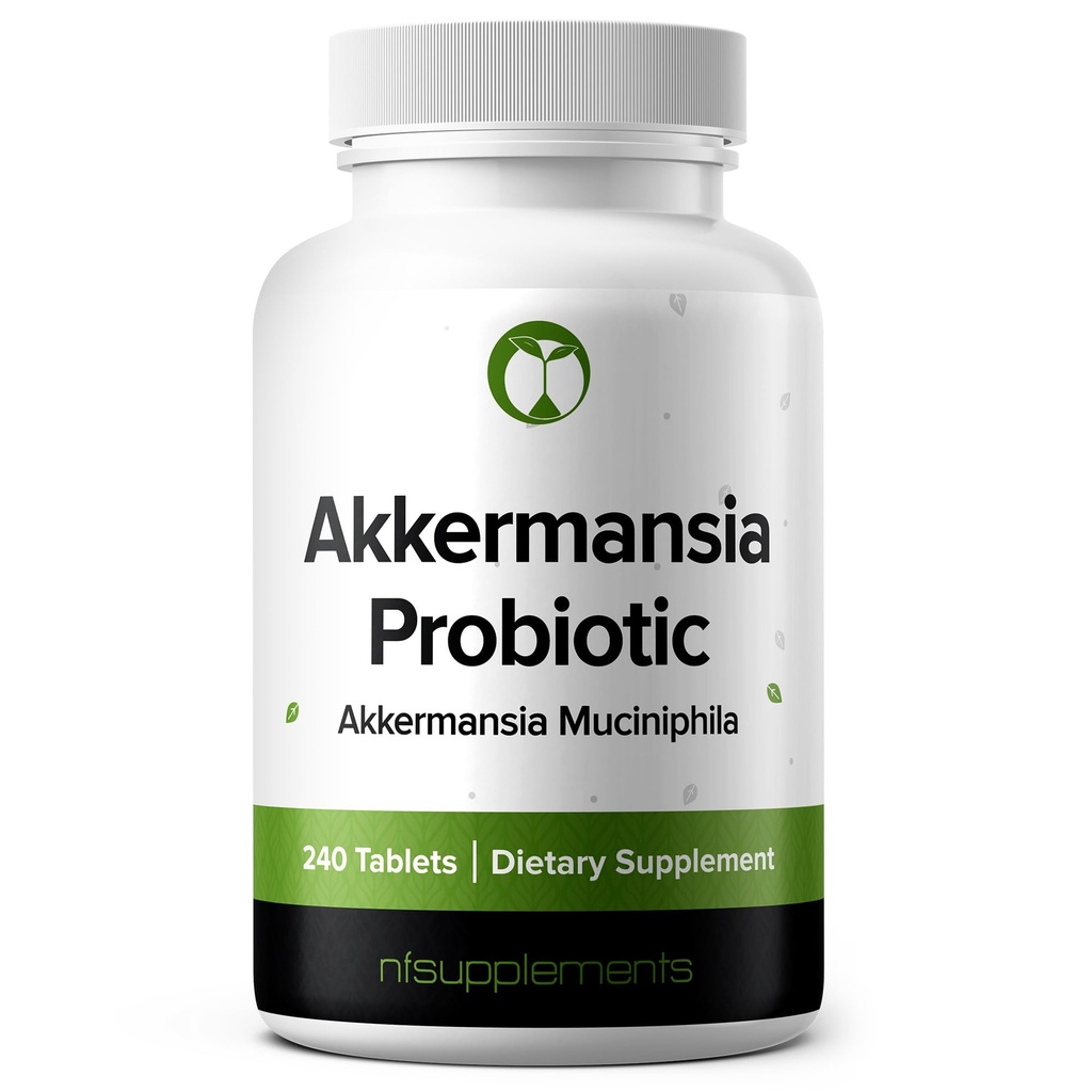 Akkermansia Muciniphila Probiotic Supplement 240 tabletter 100 miljoner AFU Probiotika för män och kvinnor stöder intestinal Digestive & Gut Health (240, Akkermansia Muciniphila)