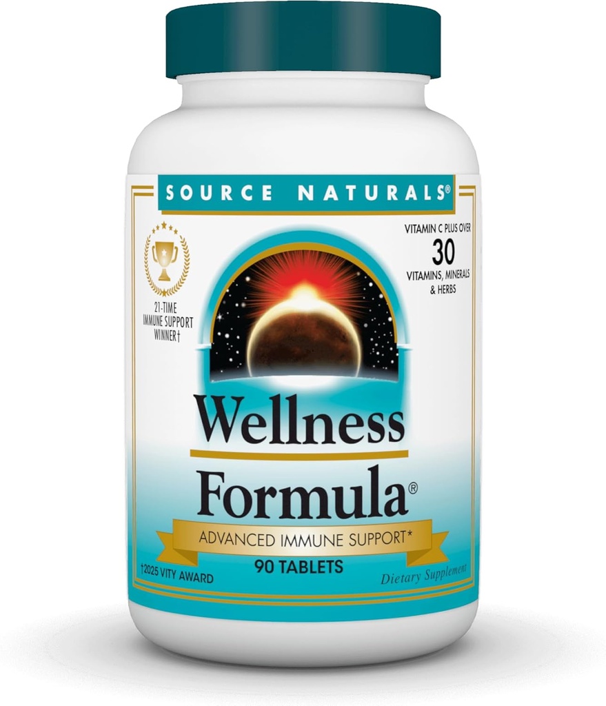 Källa Naturals Wellness Formel Bio-Aligned Vitamins & Herbal Defense - Immune System Support Supplement & Immunity Booster* - 90 tabletter