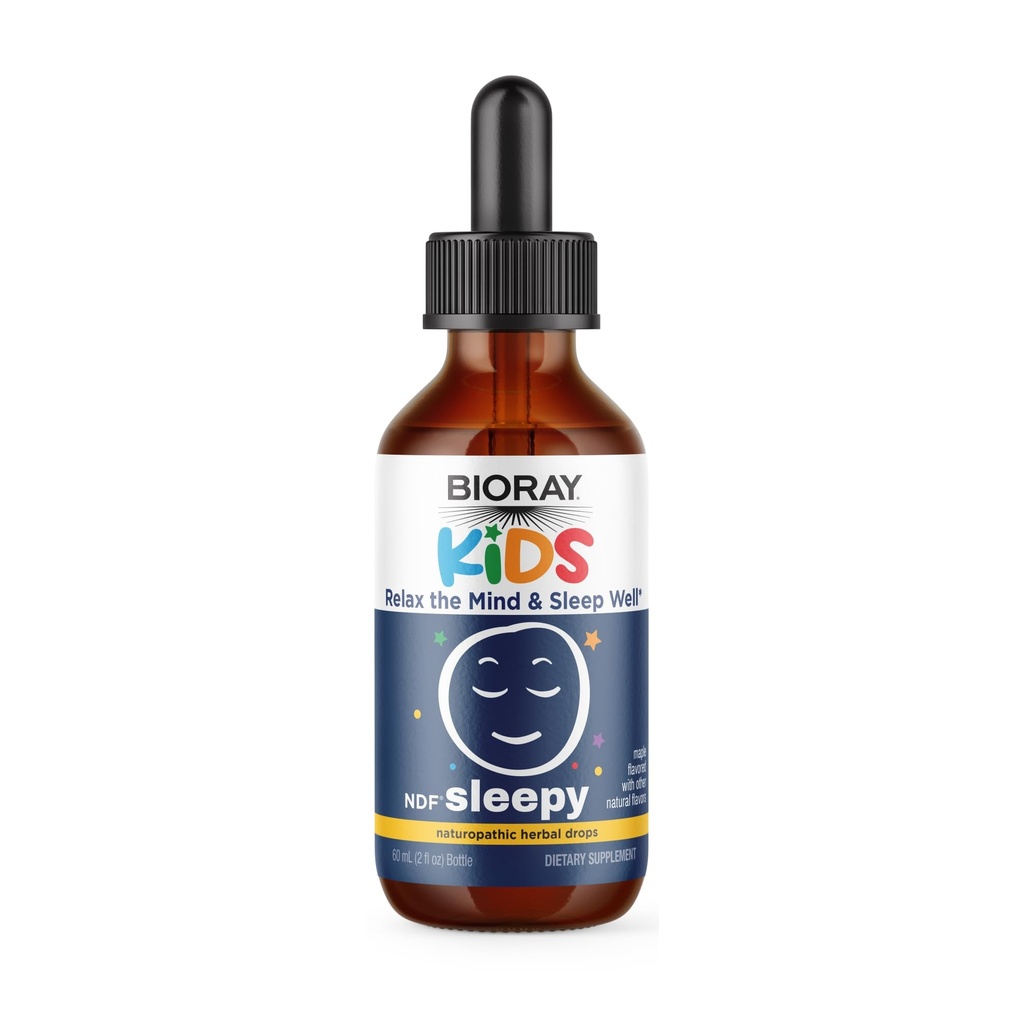 BIORAY Kids NDF, Maple - 2 fl oz - Through The Night - Non-GMO, Vegan, Gluten Free - 1-2 månaders leverans