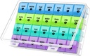 DANYING XL Månatlig Pill Organizer 1 gång om dagen med dammbevis fall, extra stora 4 veckor Pill Box En gång om dagen, 28 dagar Pill Container 1 Per dag, Veckovis Vitaminfall, Daglig medicin Organizer