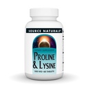 Källa Naturals L-Proline & L-Lysine, 550mg - 60 tabletter