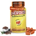 iSatori Energize Brain & Focus Caffeine Pills - Fast Acting All Day Energy Pills, Brain Booster, Energy and Focus Supplement, Time Release Caffeine Means No Jitters, No Crash (60 tabletter)