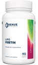 Renue By Science Fisetin | 90 Liposomal Fisetin Supplements - 150 mg Fisetin per portion | Senolytiska tillskott | Biotillgänglig formel för ökad absorption | Icke-GMO & Made i USA