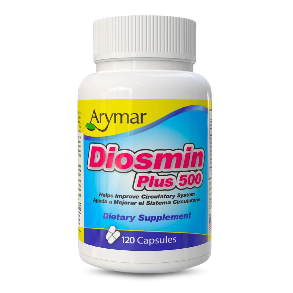 Arymar Diosmin Plus 500 - Stöd för cirkulationssystem, 500 mg, 120 kapslar