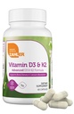 Zahler Vitamin D3 5000 IE K2 - Avancerad vitamin D3 K2 Formel - Bone Density & Calcium Absorption - Kosher Vegetarian MK7 Vitamin K2 D3 Vitamin Supplement - VIT D3 K2, Vitamin D K2 (60 kapslar)