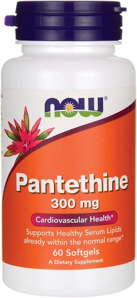 Nu Foods Pantethine 300mg 60 Sgels by Now Foods, 1.0 Count