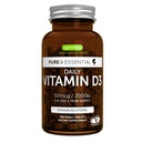 Igennus Daily Vitamin D3 2000iu, 50 mcg, Clean Label, 365 små tabletter, 1-årig leverans, vegetarisk kolekalciferol vitamin D Supplement