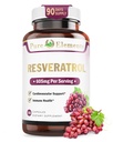 Resveratrol 1450mg Extra Strength Formel för att främja bättre hud och immunitet med grönt te extrakt, svep utsäde extrakt, rött vin extrakt och andra 90 dagar leverans