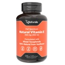 Naturalis Sunflower Vitamin E 268mg (400 IE) med blandade tokoferoler | Essential Skin Vitamin & Immune Support | Non-GMO, Soy & Gluten Free | 120 Softgels