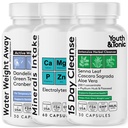 Youth & Tonic Water Weight Away och 15 Day Cleanse Bundle, fylld med replikera elektrolyter för att stödja Hydration medan du använder Diuretics