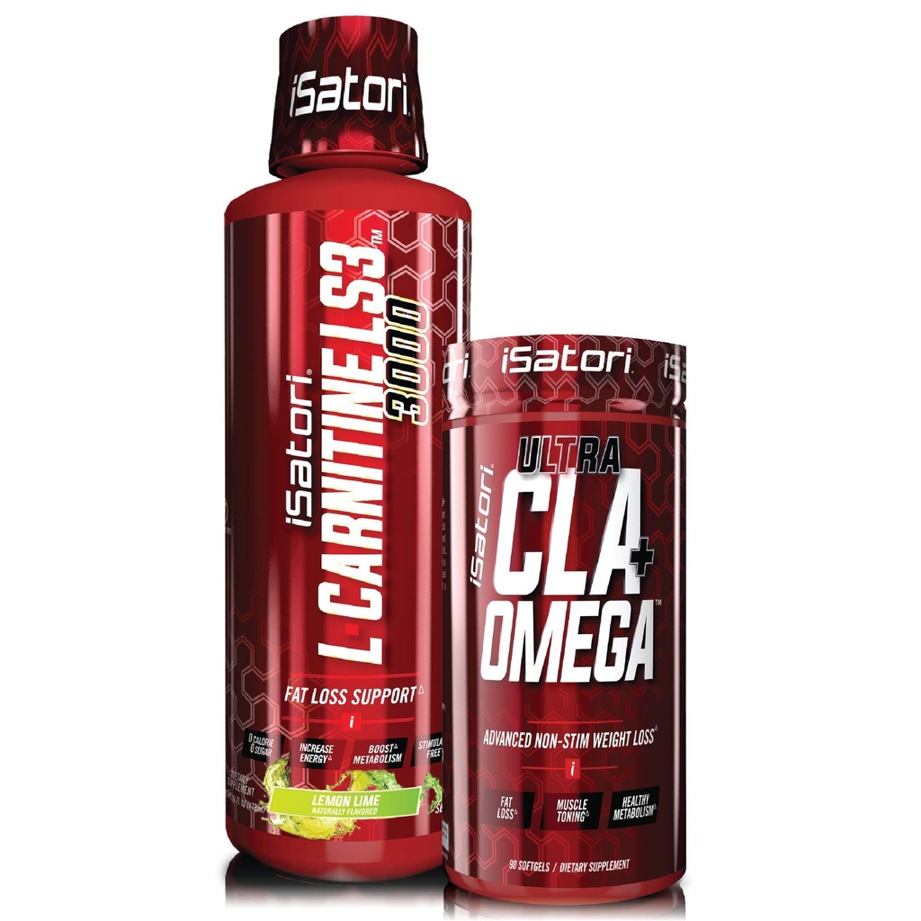 iSatori L-Carnitine LS3 Lemon Lime 3000mg (32 portioner) och iSatori Ultra CLA (90 Softgels)