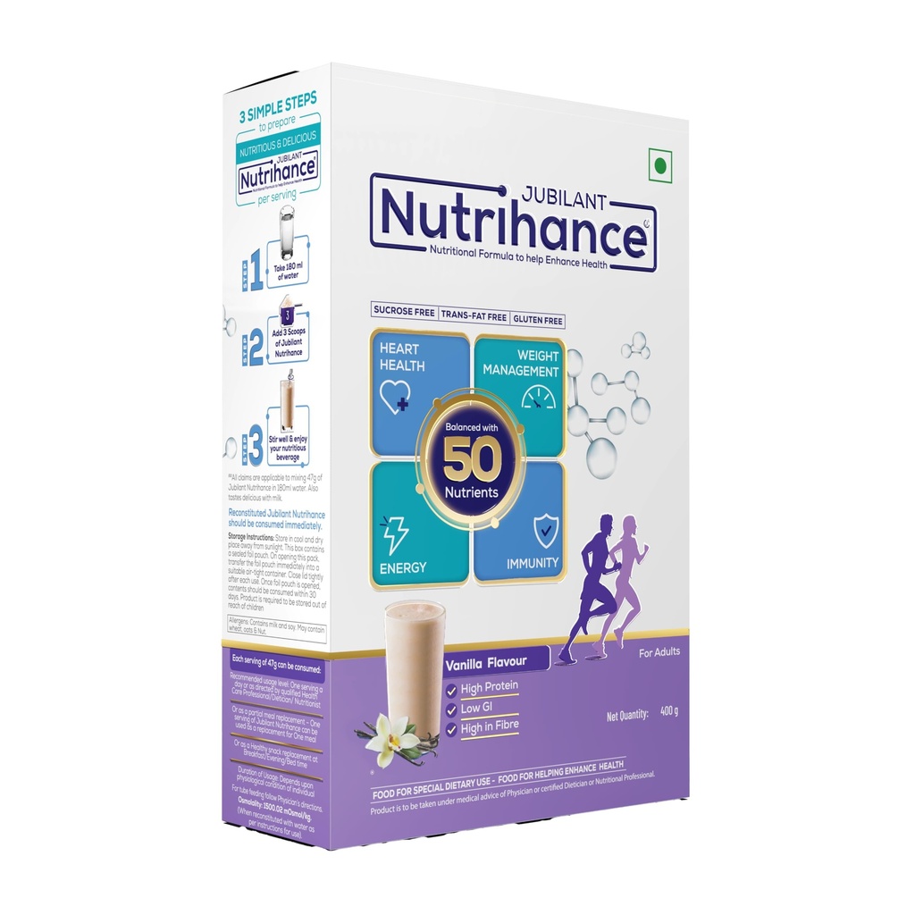 Nutritional Formula Powder Help Enhance Health Vanilla Flavor 400 Gm Nutrition Drink(400 G Vanillla Flavored), 1 count, 8 servings