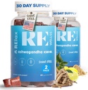 Ashwagandha & Vitamin D Gummies | Kosttillskott | KSM 66 Ashwagandha för stressstöd 300mg | L-Theanine Lemon Balm | Natural Herbal Non-GMO Sugar Free Gluten & Gelatin Free | 2 Pack