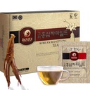 SAMSIDAE Korean Panax Red Ginseng Instant Tea, Box of 50 Sachets, förbättrar blodcirkulation, intellektuella prestationer och minne, stimulerar energi