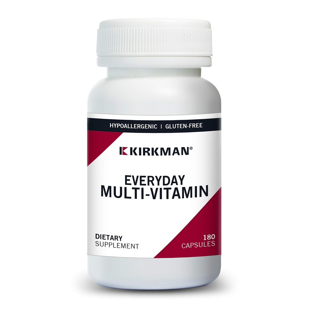 Kirkman - Everyday Multivitamin - 180 kapslar - Broad-Spectrum Vitamin & Mineral - Stöder produktiviteten - Hypoallergen