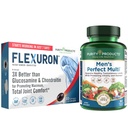 Purity Products Bundle - Mäns Perfekt Multi + Flexuron Joint Formel Mäns Multi Stöder Hälsosam Vitalitet, Energi + Mer - Flexuron - 3X Bättre än Glukosamin & Chondroitin - 30 Dag Supply