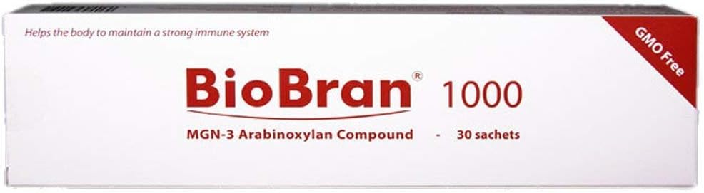 BioBran MGN-3 - Extremely Effective Immune System Booster, från Breaking Down Rice Bran med enzymer från The Shitake Mushroom (1000 mg, 30 Sachets) Made in Japan, Free DHL Express Shipping Worldwide