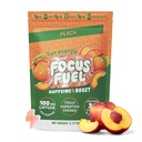 FocusFuel Energy Chews - Peach Flavor (15 portioner) - 100mg Koffein + Alpha GPC + L-Theanin + B12, Magnesium - Smooth Focus & Energy - Ingen krasch eller Jitters