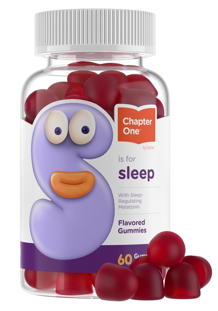 Zahler - Kapitel One Sleep Melatonin Gummies för barn och vuxna (60 smaksatta gummies) 2,5 mg - Natural Kids Melatonin Gummy för sömn