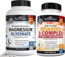 BioSchwartz High Absorption Magnesium Glycinate 500mg kapslar (2 månads leverans) Plus Vitamin B-komplex med vitamin C (2 månads leverans)