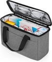 Trunab First Aid Bag Empty Small Medicine Storage Case, Insulated Medication Cooler Bag, Travel Pill Bottle Organizer för recept, insulin, kosttillskott eller medicinska förnödenheter, Grå (Bag Only)